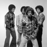 03-02-1979 Jackson 5, Michael, Jermaine, Marlon, Jackie and Tito Jackson at studio in Amsterdam, The Netherlands.

[keywords]Black & White Image, Posed[/keywords]
